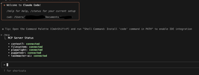 Claude Code avec les outils MCP de la bibliothèque reconnus et disponibles